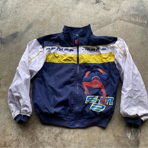 Rare Vintage Y2K Marvel Spiderman 2 Baby Kids Track Jacket